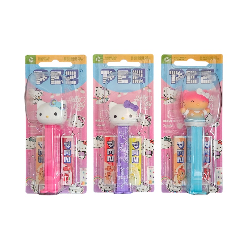 Hello Kitty PEZ Dispenser & 2 Sweets Candy Packs 17g